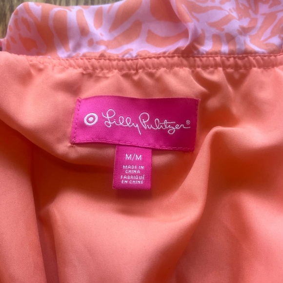 Lilly Pulitzer Target Pink Jungle Orange Giraffe Flounce Dress Women's Size M - Picture 8 of 8